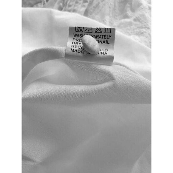 ASA dress white med eyelet fully lined cotton 35 ch 35 Long - Picture 16 of 16